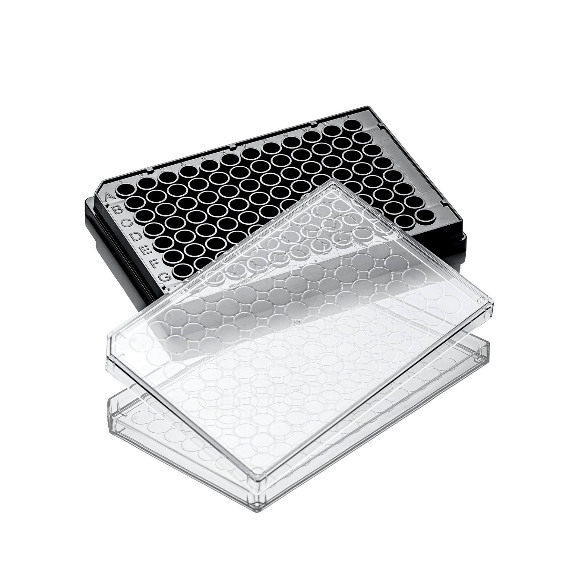 LabSelect 96-well Cell Culture Plate, White Bottom, White Plate, Clear Lid, Non-Treated