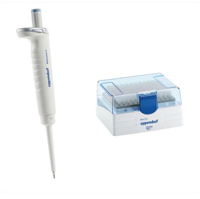 Eppendorf Reference® 2, 0.5 – 10 µL, medium gray, variable volume