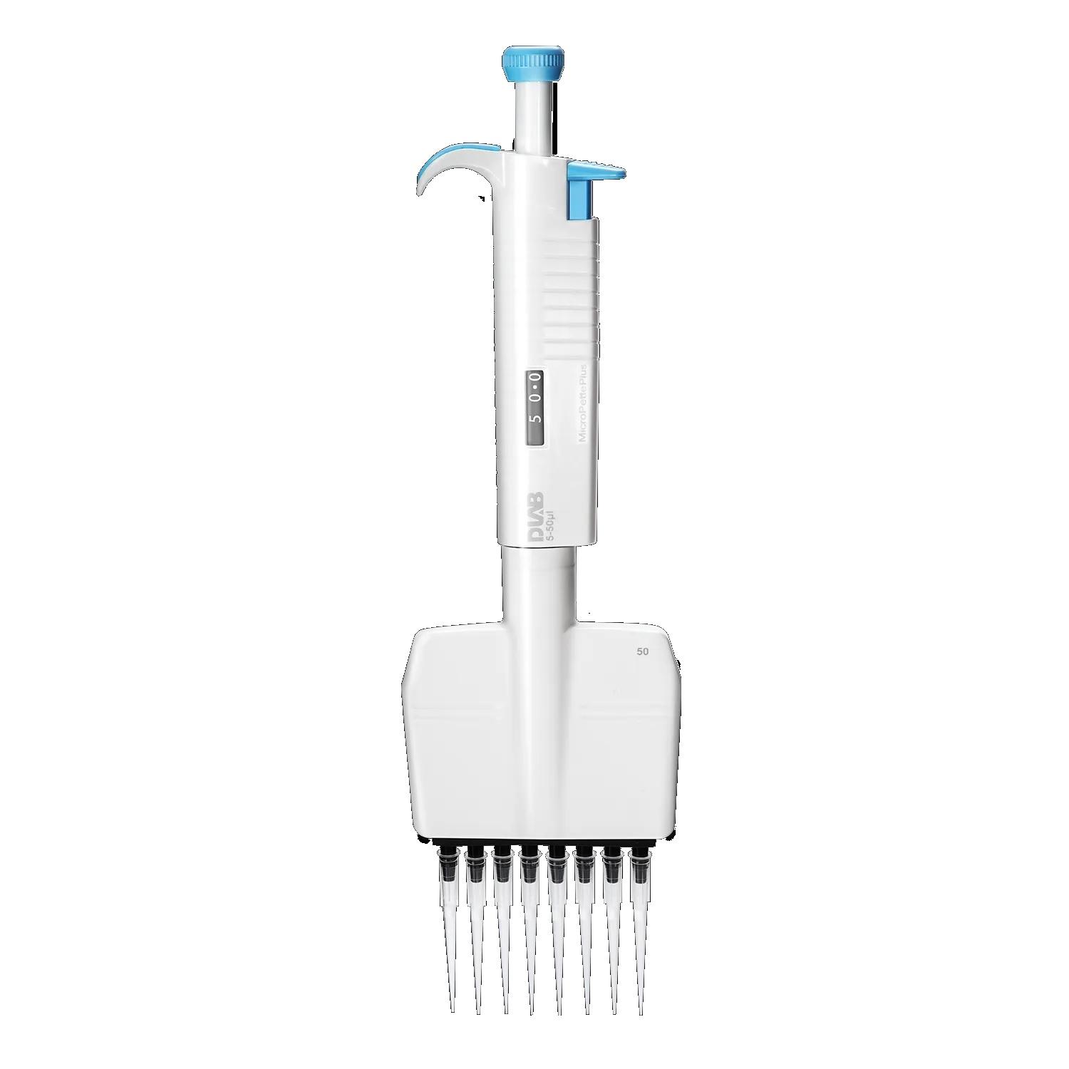 MicroPette Plus 8-channel Adjustable Volume Mechanical Pipettes, 5-50uL