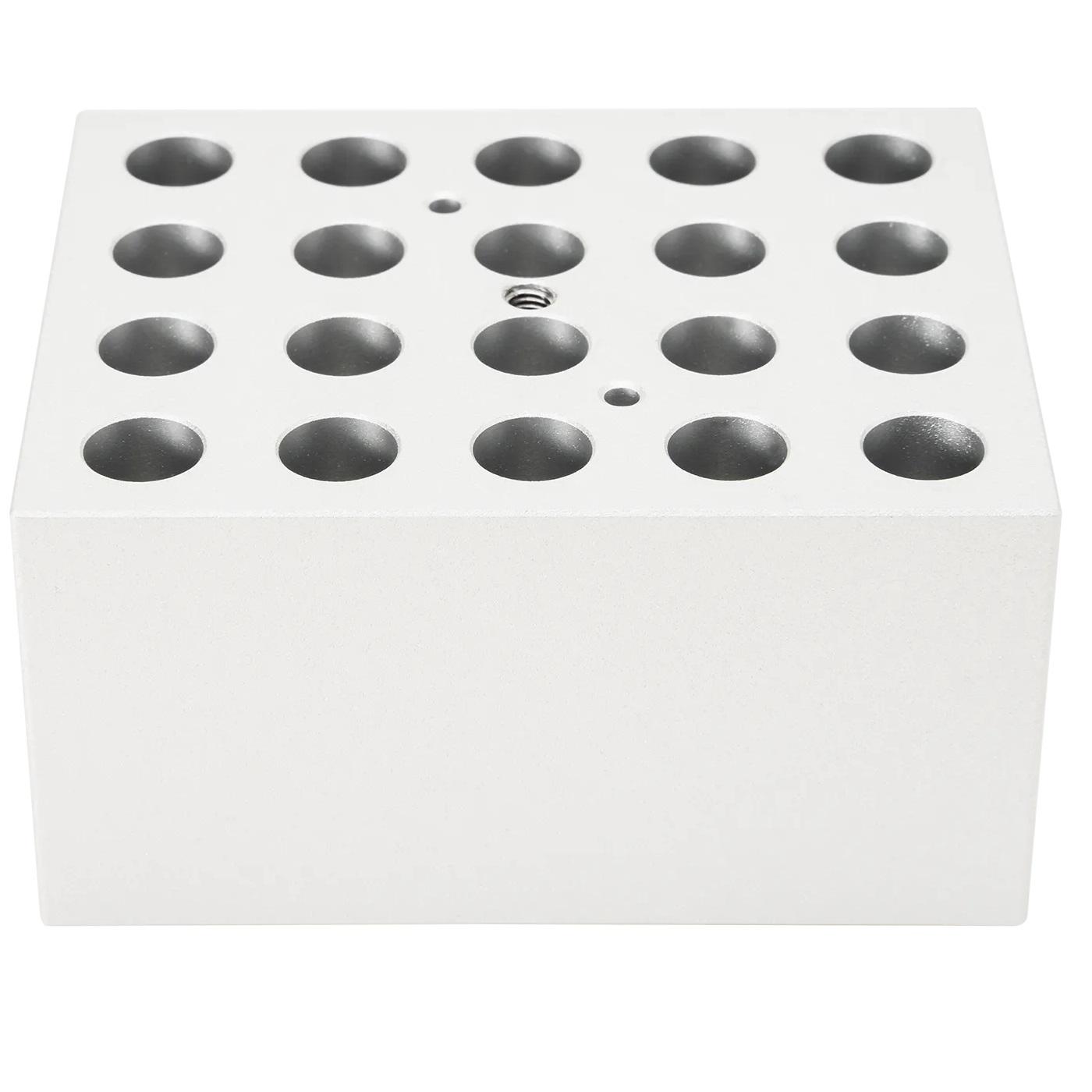 D-Lab Heating block for D-Lab Dry baths, used for 1.5 mL tubes, 20 holes