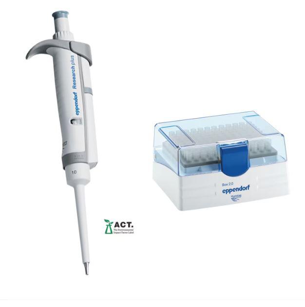 Eppendorf Research® plus 0,5 – 10 µL, medium gray, variable volume