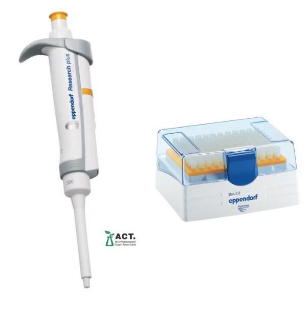 Eppendorf Research® Plus ,1-channel, 30 – 300 µL, orange, variable volume