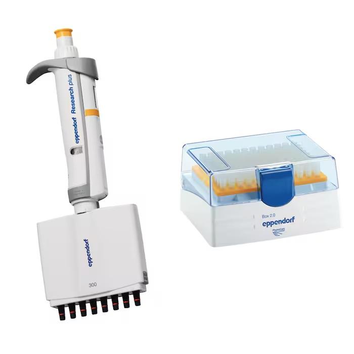 Eppendorf Research® plus 8-channel 30 – 300 µL, orange, variable volume