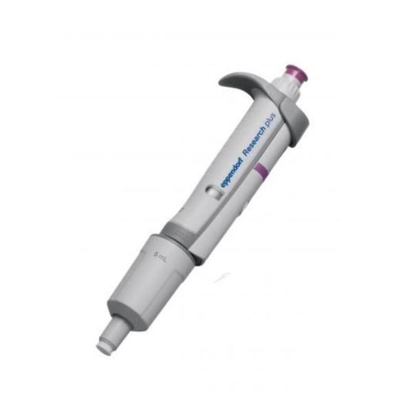 Eppendorf Research® plus Basic Adjustable Volume, Single Channel Pipette, 500 - 5000 uL, Purple