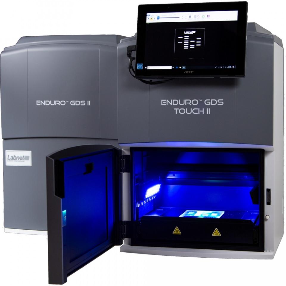 Labnet ENDURO GDST2-1302 DNA Gel Documentation System With UV, White Light And Epi Blue Illumination And Built In Viewing Screen