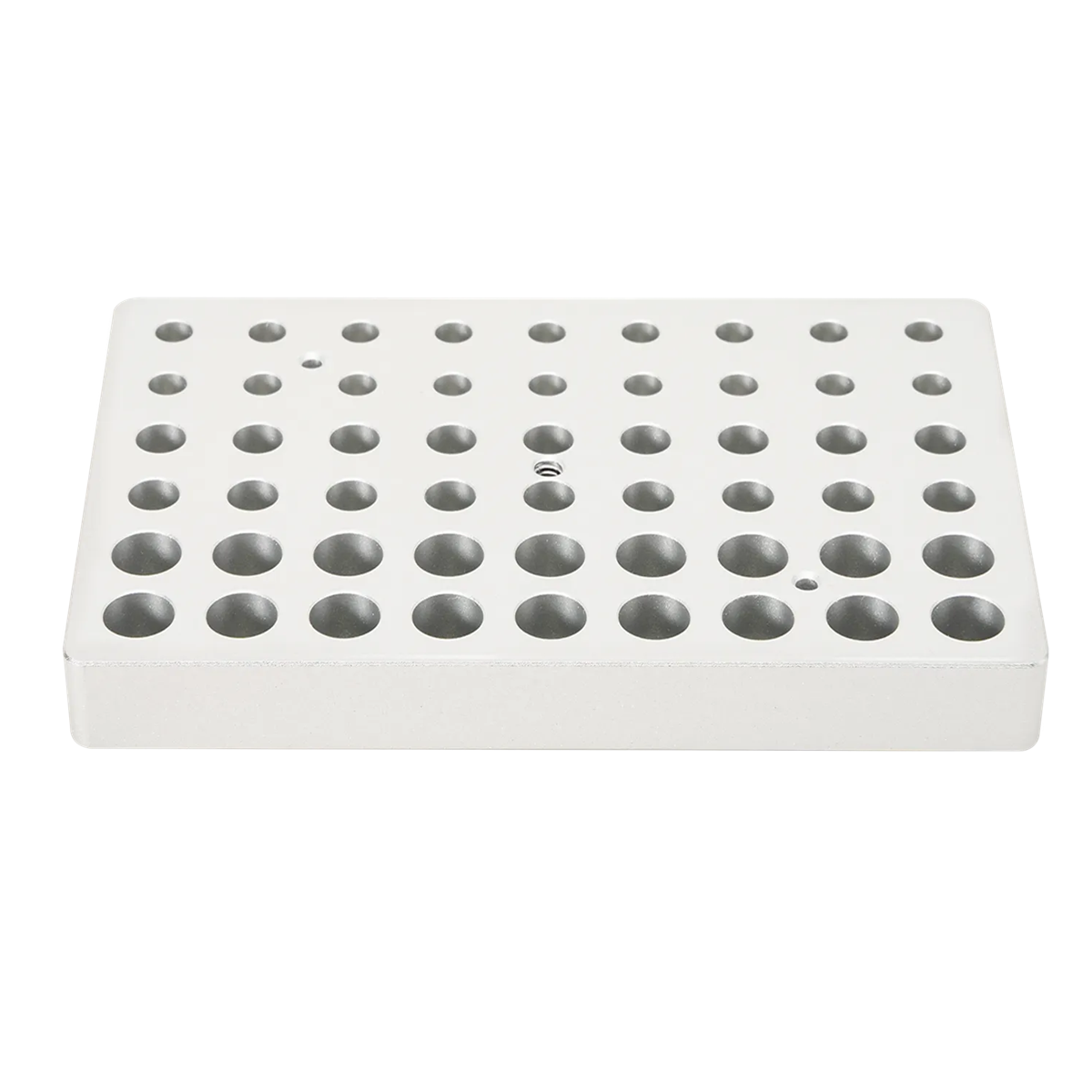 D-Lab Heating block, used for 0.2 mL, 0.5 mL and 1.5/2 mL tubes, 18 holes each volume (thin)