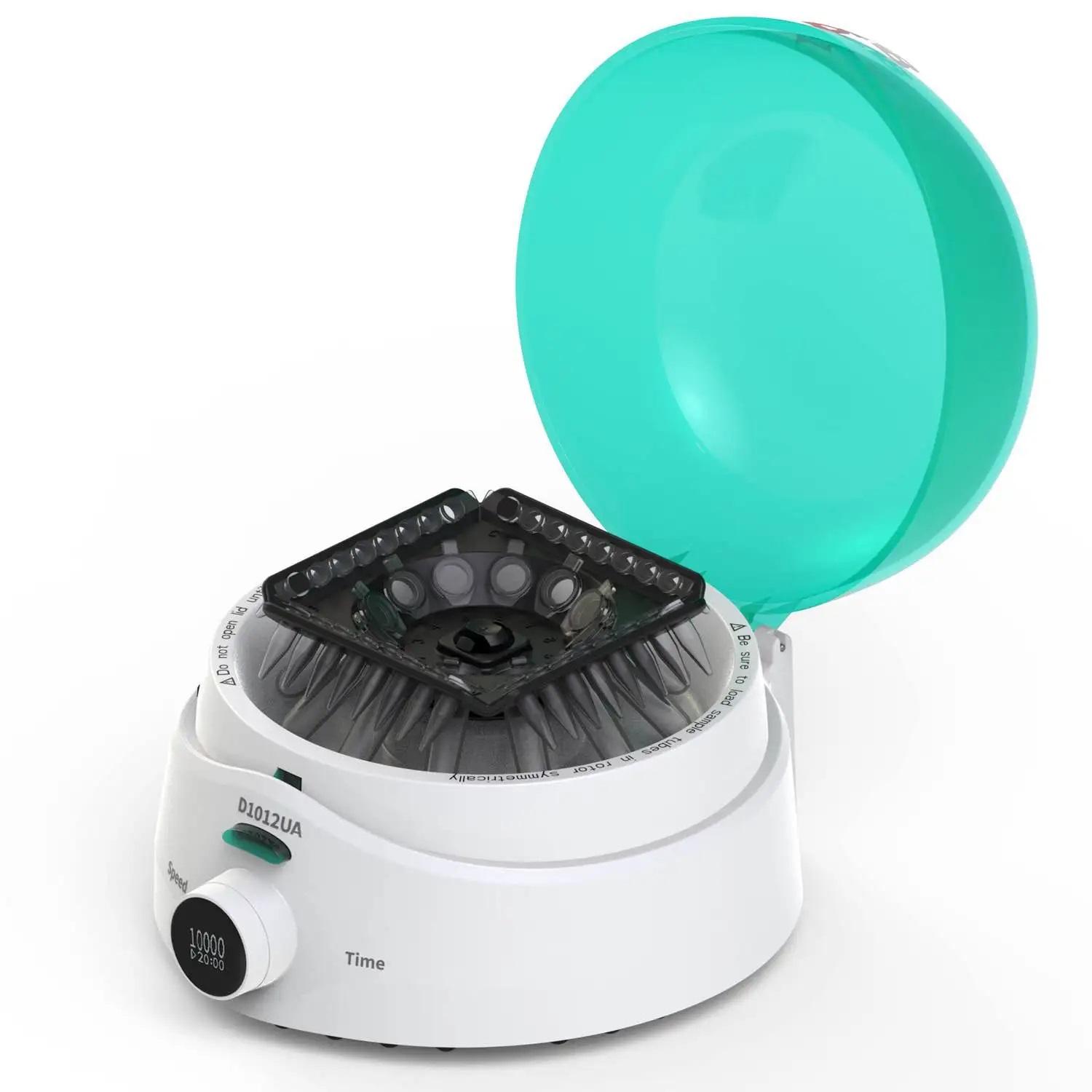 D-Lab Mini Centrifuge with green lid, including two rotors A08-2 & A02-PCR8 and both adapter SA02P2 & SA05P2 (D1008)