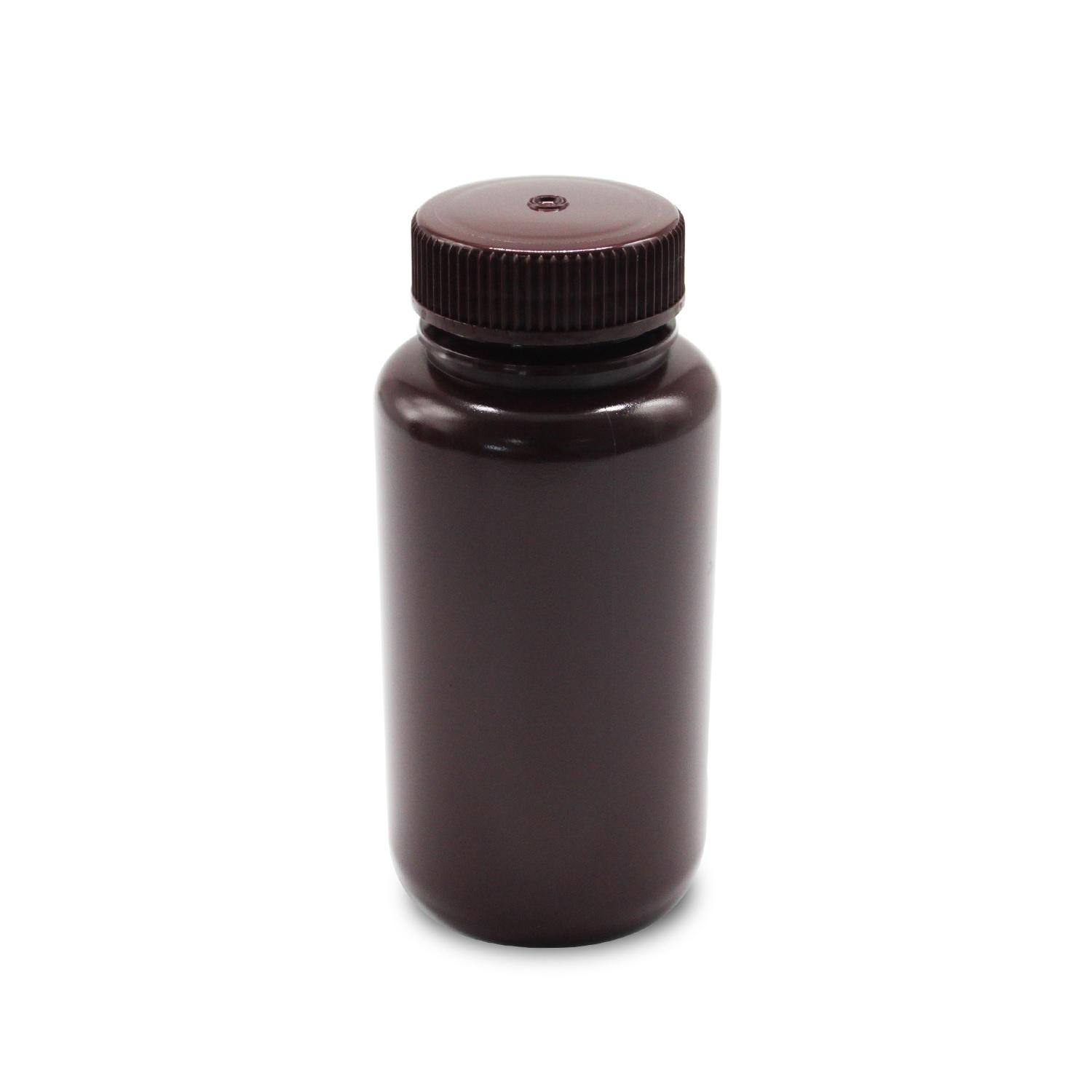 Biosharp 250mL Reagent Bottle, Wide Mouth, High-Density Polyethylene, Amber