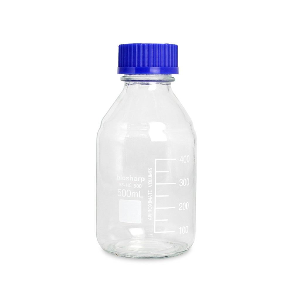 Biosharp 500mL Glass Media Bottle, Clear