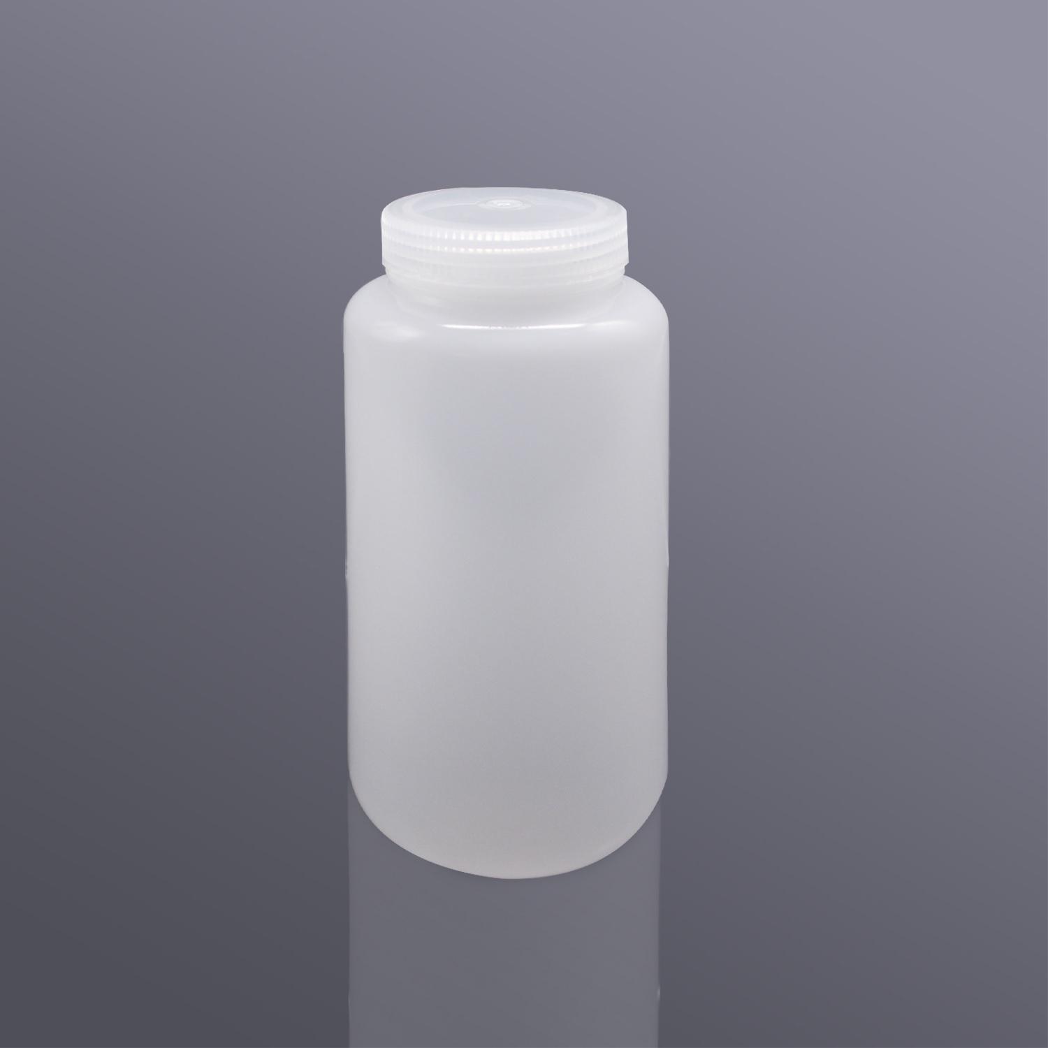 Biosharp 1,000mL Reagent Bottle, Wide Mouth, High-Density Polyethylene, natural