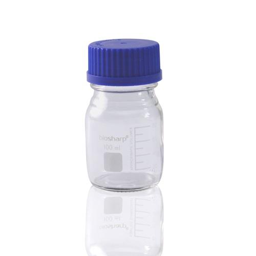 Biosharp 100mL Glass Media Bottle, Clear