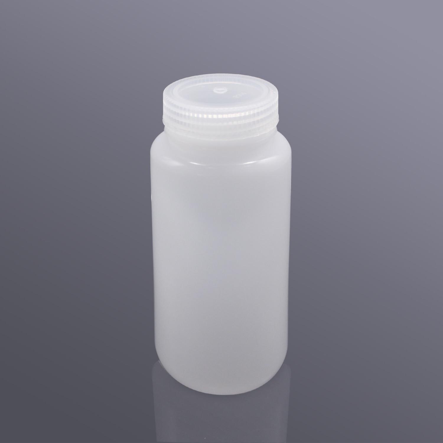 Biosharp 500mL Reagent Bottle, Wide Mouth, High-Density Polyethylene, natural