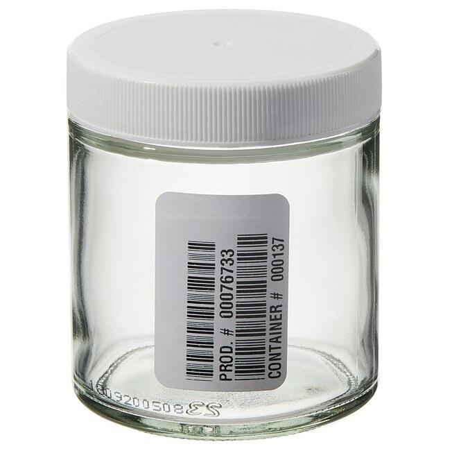 I-Chem 125mL Clear short SS Jar w/closed top cap VOA certified