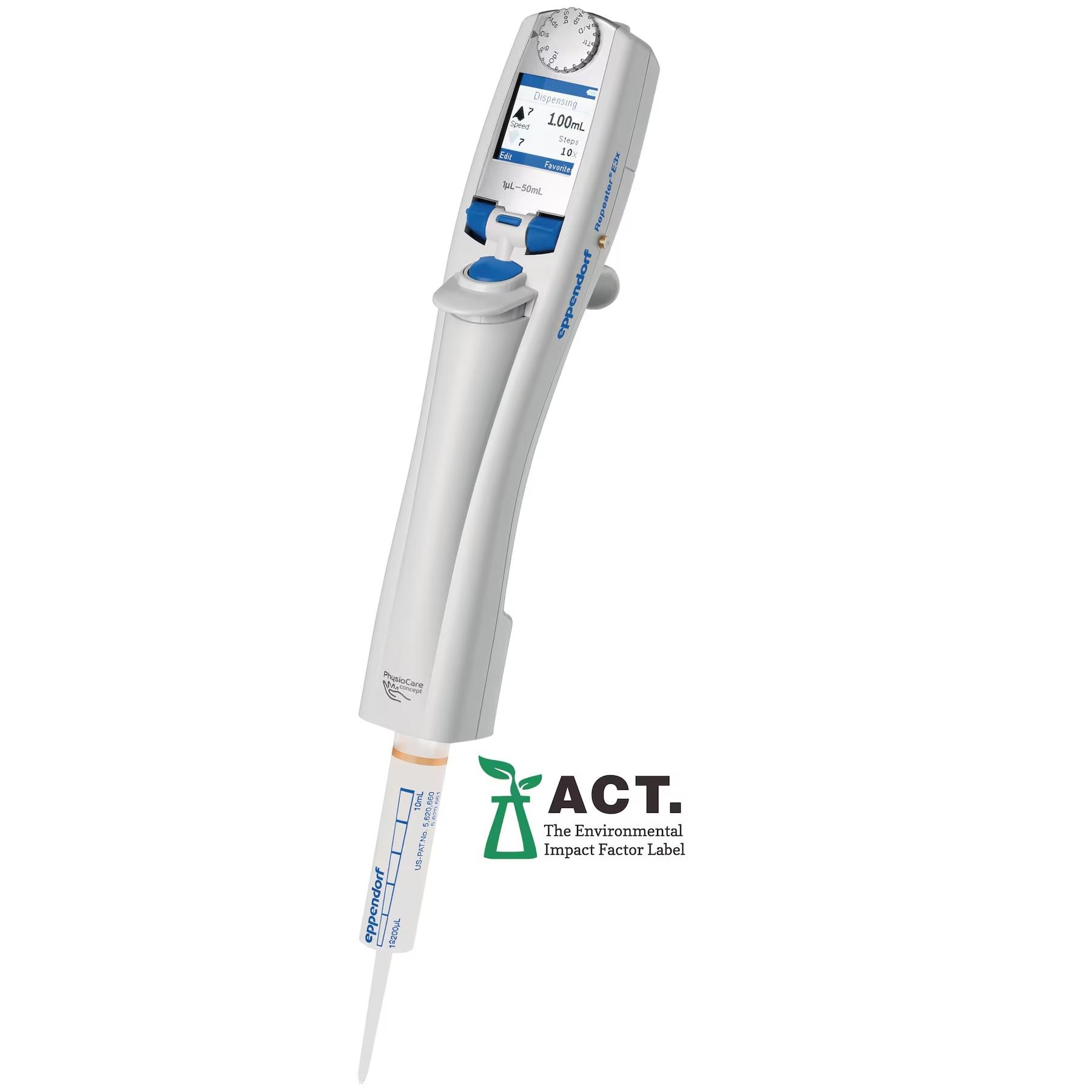 Eppendorf Multipette® E3, 1-channel, incl. charging cable and Combitips® advanced assortment pack (1 tip of each size), 1 µL – 50 mL