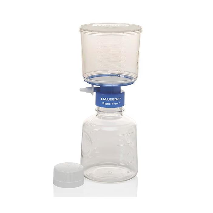 Nalgene™ Rapid-Flow™ Sterile Single Use Vacuum Filter Unit, PES, Volume Receiver 500 mL, Pore Size 0.2 μm, Diam. 75 mm, Case of 12