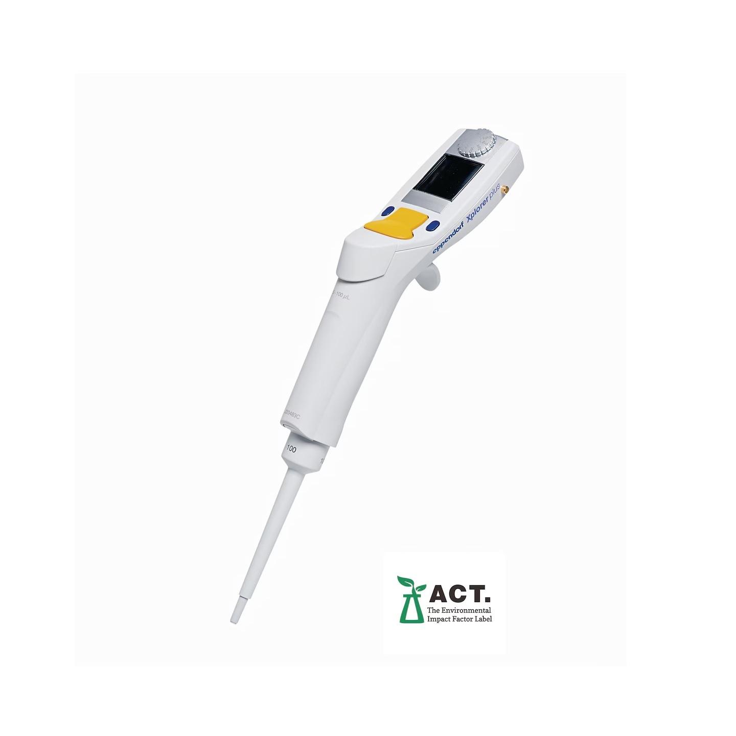 Eppendorf Xplorer® plus, 1-channel, variable, 5 – 100 µL, yellow