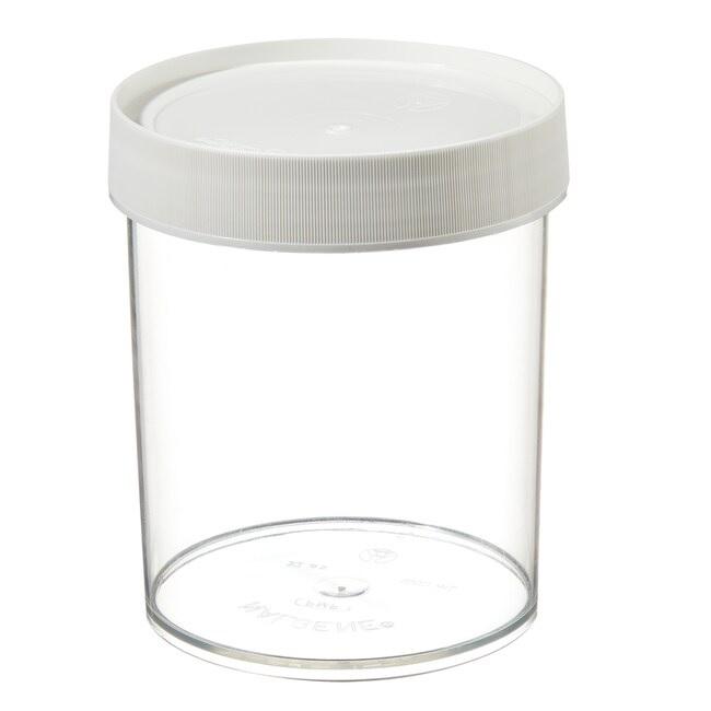 Thermo Scientific™ Nalgene™ Wide-Mouth Straight-Sided PMP Jars with White Polypropylene Screw Closure, 1000 mL, Case of 16