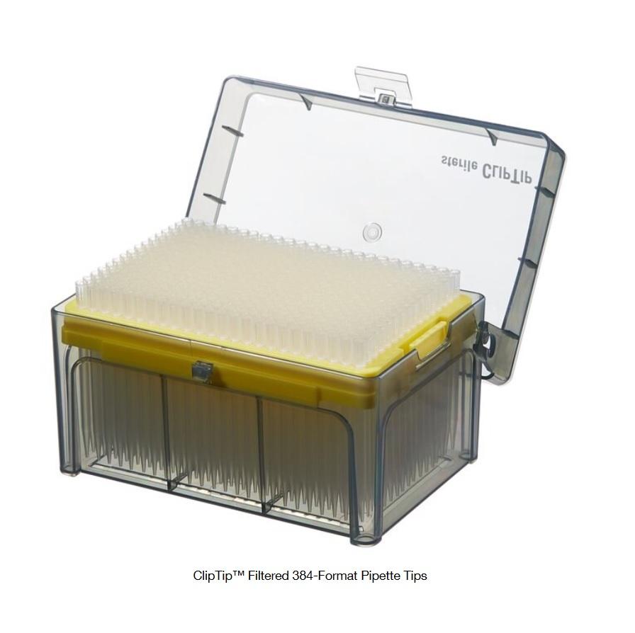 Thermo Scientific™ ClipTip™ Filtered 384 Format Pipette Tips, 2 to 125 μL