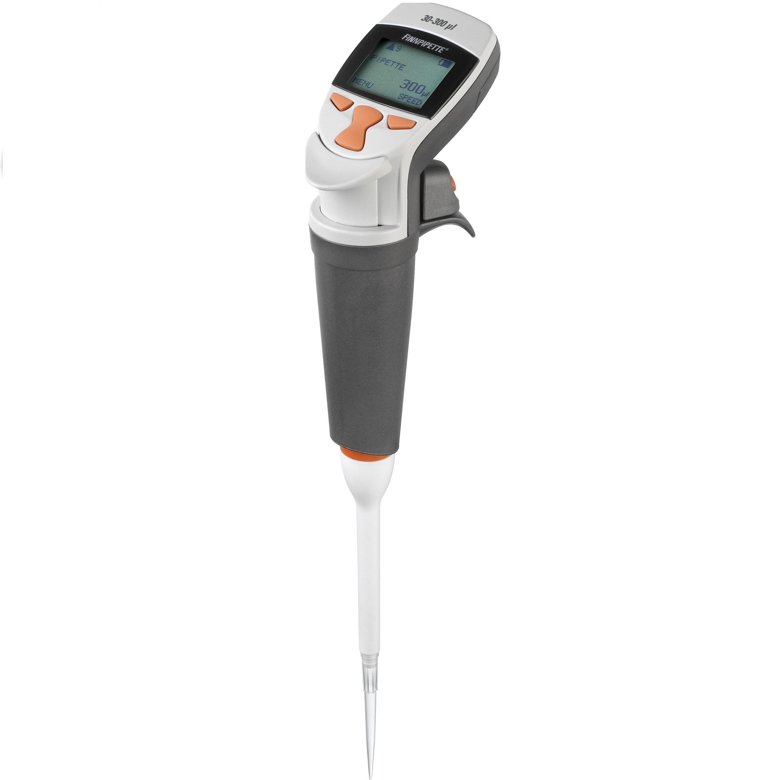 Finnpipette™ Novus Electronic Single-Channel Pipettes, 30 to 300 μL, Orange