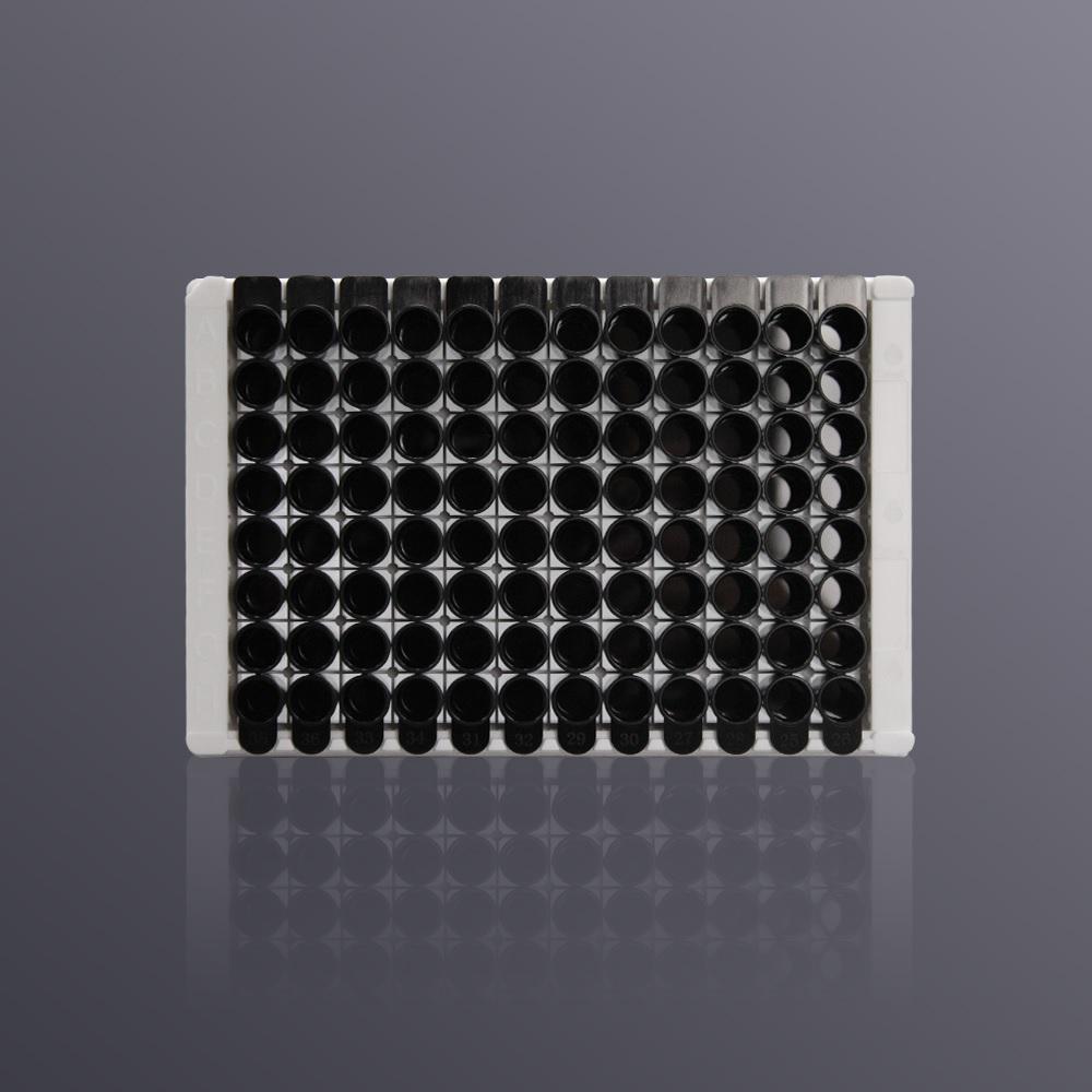 LabSelect 96-Well Assay Microplate, Detachable, Non-Sterile, Solid Black
