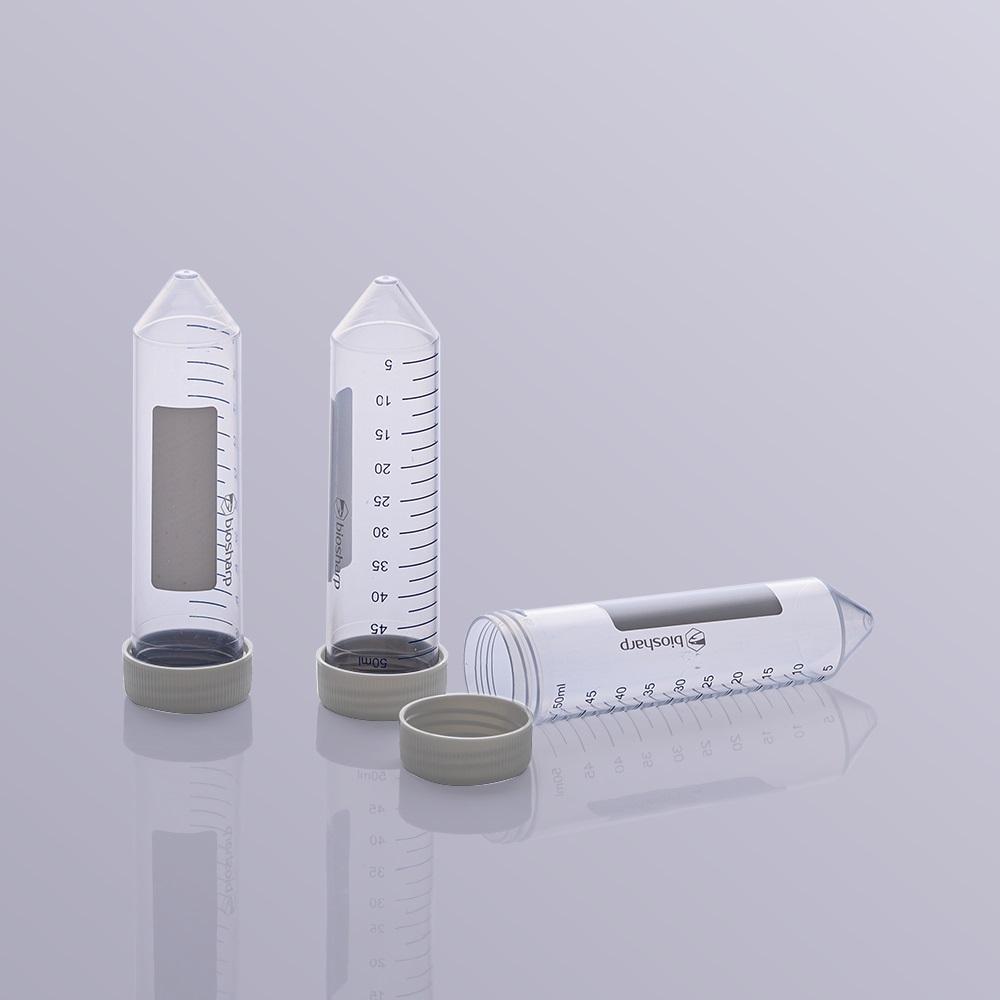 Biosharp 50mL Centrifuge Tube, Conical Bottom, Grey Screw Cap, Sterile