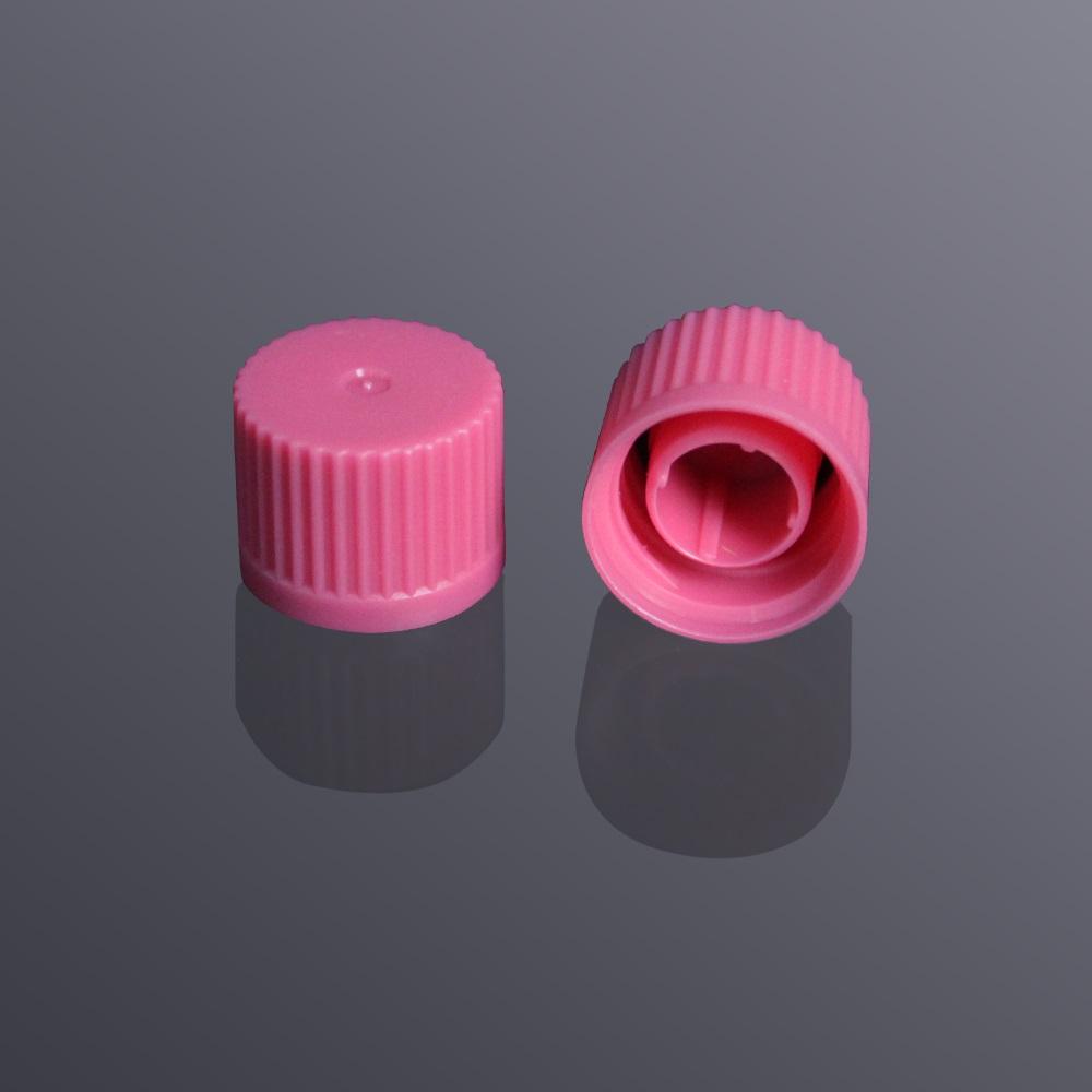 LabSelect Screw Caps With O-ring, Pink, High Cap