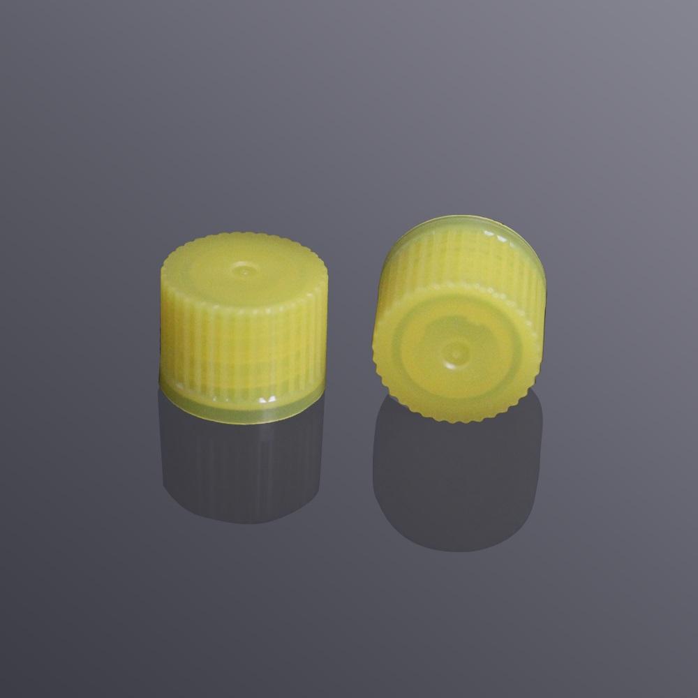 LabSelect Screw Caps With O-ring, Yellow, High Cap