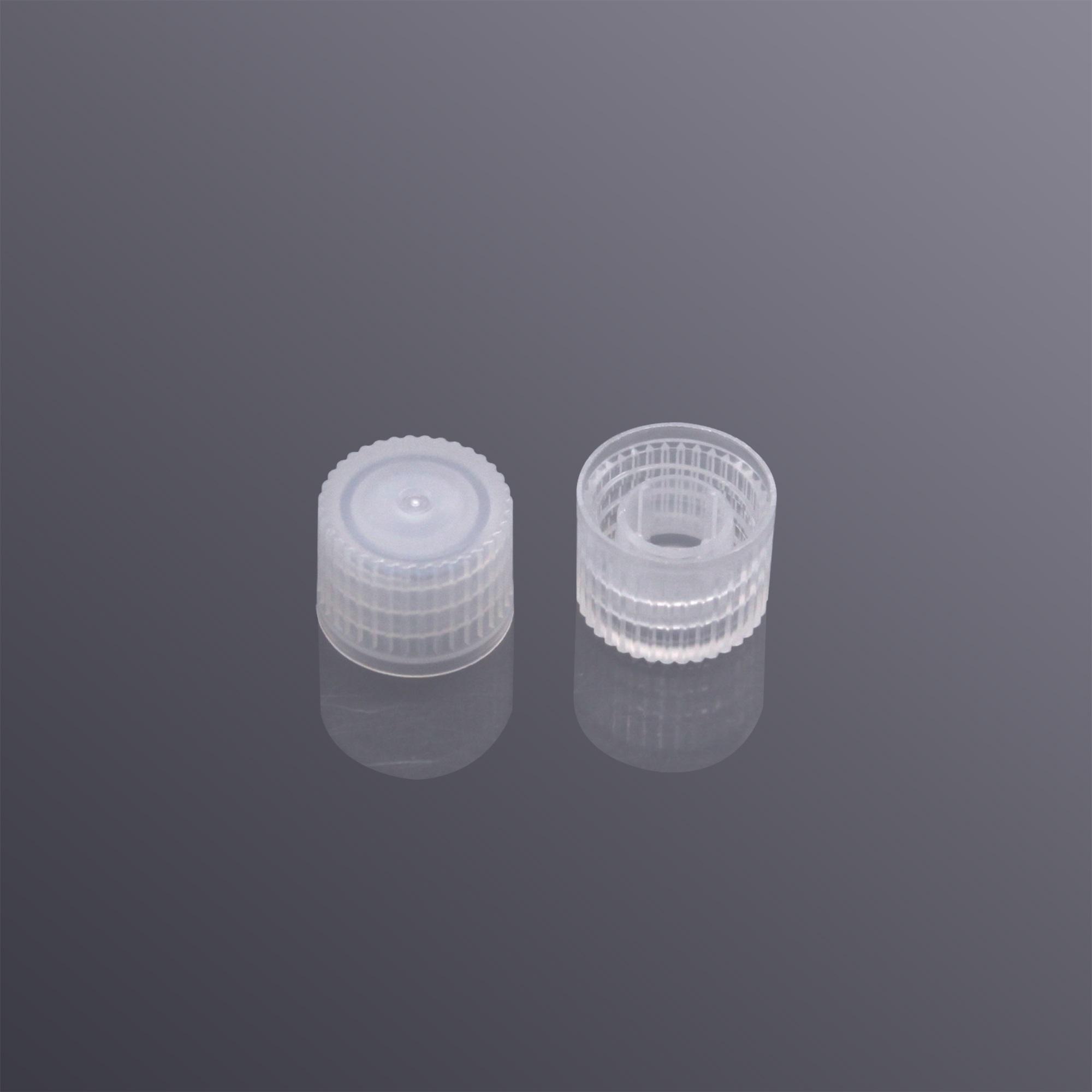 LabSelect Screw Caps With O-ring, Clear, High Cap