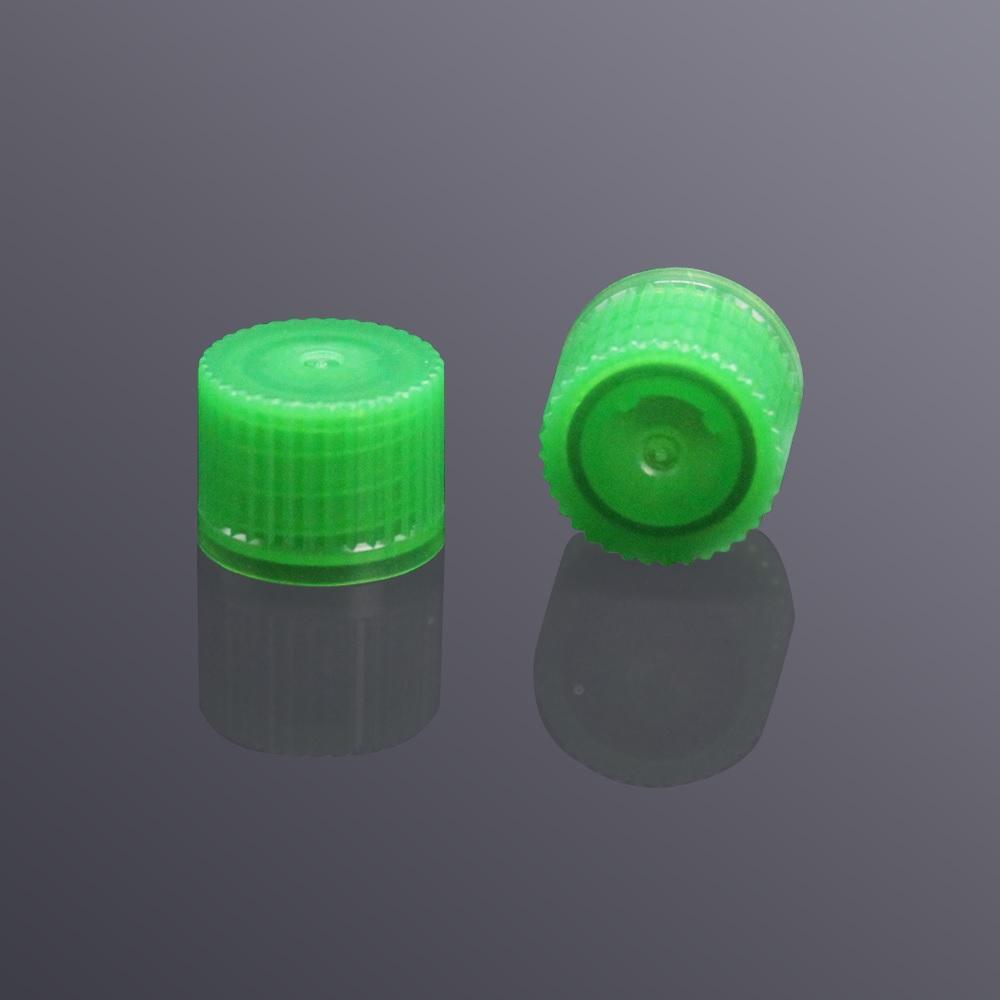 LabSelect Screw Caps With O-ring, Green, High Cap