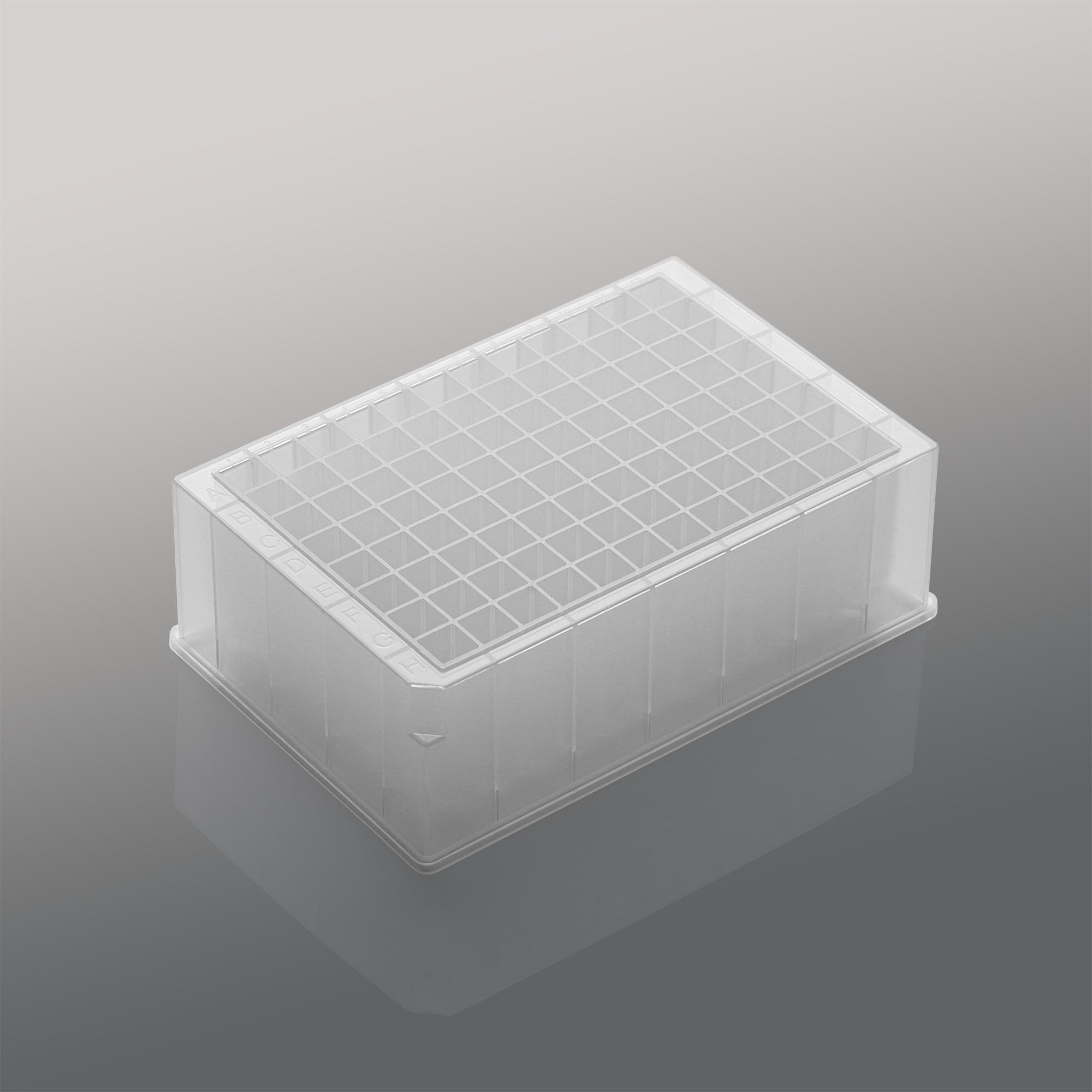 LabSelect 2.2mL 96-Well Deep Well Plates, Round-Bottom, Clear